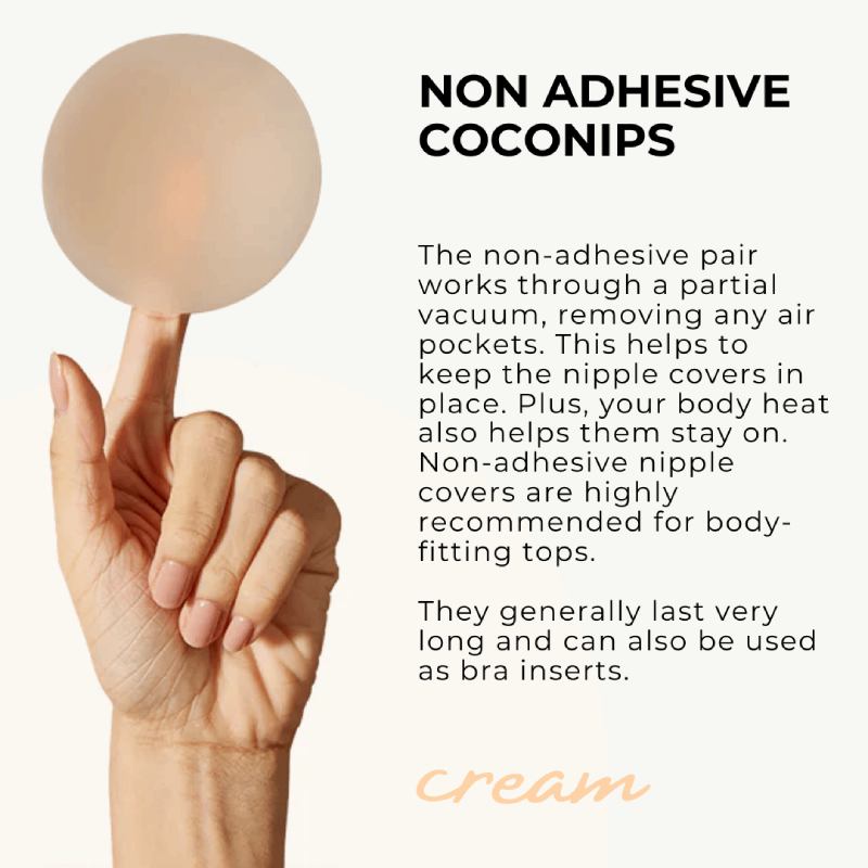 coconips almond color non adhesive nipple cover description